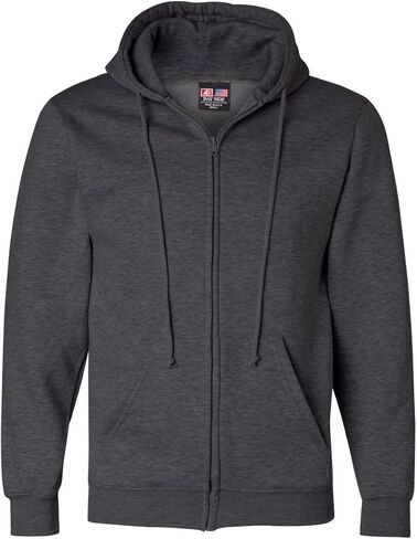 سويت شيرت بقلنسوة مصنوع في الولايات المتحدة الأمريكية للرجال من Bayside - 900-X-Large-Charcoal Heather in Kuwait