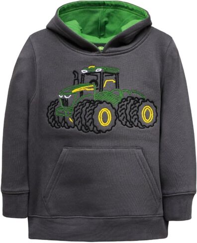 John Deere Gray Chain Stitch Embroidered Tractor Hoodie Sweatshirt Sizes 2T 3T 4T in Saudi Arabia