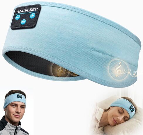 Headphones for Sleeping, Sleep Headphones, Wireless & Wired Palyback 2in1 Bluetooth Headband, Wireless Earphones Sweat Resistant Earbuds with Ultra-Thin HD Stereo Speaker for Workout Running Travel in Saudi Arabia