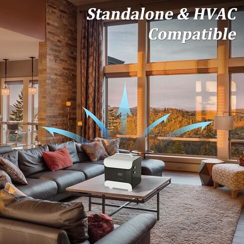 موزع رائحة التدفئة والتهوية وتكييف الهواء من هول هاوس - تغطية 5000 قدم مربع، تحكم في تطبيقات الواي فاي والبلوتوث، مجموعة فنادق 1000 مل، موزع هواء بارد بدون ماء للغرف الكبيرة والاستخدام التجاري، تصميم معدني in Kuwait