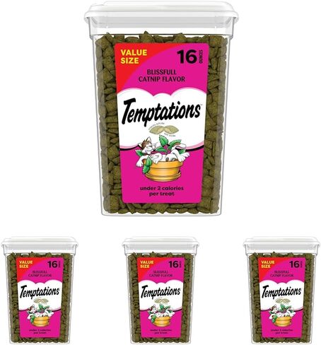 TEMPTATIONS Classic Crunchy and Soft Cat Treats Blissful Catnip Flavor, 6.3 oz. Pouch in Kuwait