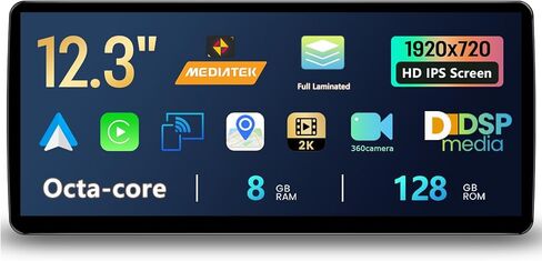 Ultra Narrow 12.3 Inch Car Stereo for Mercedes Benz GLK Class X204 GLK250 GLK300 GLK350 with Carplay Android Auto Radio with Ntg4.0(2008-2012) Multimedia Player DSP(Linux 4.0 System) in Saudi Arabia