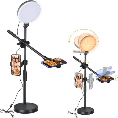 UTEBIT Zoom Lighting for Computer 6" Ring Light with Stand & Phone Holder & Mini Ball Head in Kuwait