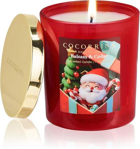 COCORRÍNA Fall Candles - Bourbon Vanilla 5 oz Soy Wax Scented Jar Candles for Home Scented, 31 Hours Burn Time, Aromatherapy Candle Gifts for Men Women in Saudi Arabia