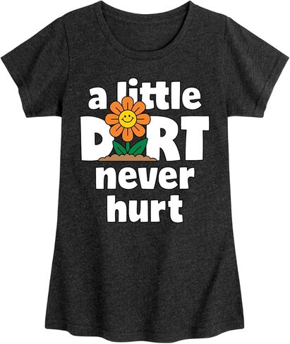 Instant Message - A Little Dirt Never Hurt - Toddler and Youth Girls Short Sleeve Graphic T-Shirt in Saudi Arabia
