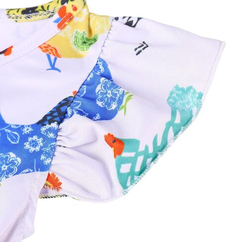 Toddler Girls Dress Cartoon Casual Print Dresses Flutter Sleeve Outfits 2-8Y in Saudi Arabia