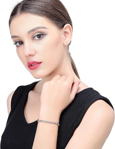 أساور سلسلة ربط فضية للنساء والرجال أساور سلسلة ثعبان أساور فضية ثعبان 19 سم in Saudi Arabia