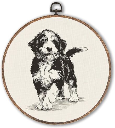 Vintage Dachshund Round Wall Art Framed, Retro Weiner Dog Round Wall Decor, Dachshund Weiner Dog Gifts Hanging Canvas Print Wall Sculpture for Bedroom Living Room Decor, 10x10 Inch in Saudi Arabia