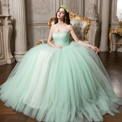 Princess Green Crown and Necklace Set for Women Tiana Costume, Princess Tiara for Adult Halloween Accessories Party Dress Prom Gifts in Kuwait