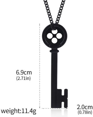 مجموعات إكسسوارات قلائد تنكرية مكونة من 4 قطع للحفلات التنكرية - قلادة على شكل زر عيون ترى حجرًا على شكل يعسوب ومشبك شعر مفتاح أسود - للنساء والرجال لتزيين حفلات الهالوين وهدايا أعياد الميلاد (D) in Kuwait