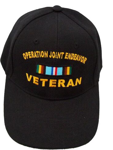 Operation Joint Endeavor (Bosnia) Veteran Ribbon Hat - Black in Saudi Arabia