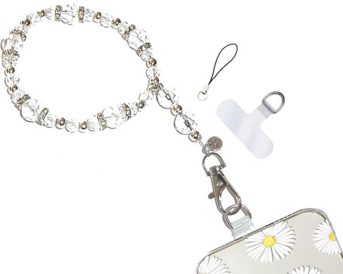 Hidden Hollow Beads Wrist iphone strap tether tab wristlet anti-drop hands free fits smart phone cases Apple Samsung Google universal accessories (Multi) in Kuwait