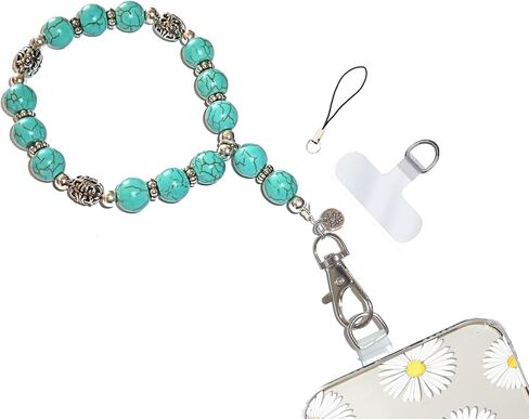 Hidden Hollow Beads Wrist iphone strap tether tab wristlet anti-drop hands free fits smart phone cases Apple Samsung Google universal accessories (Multi) in Kuwait