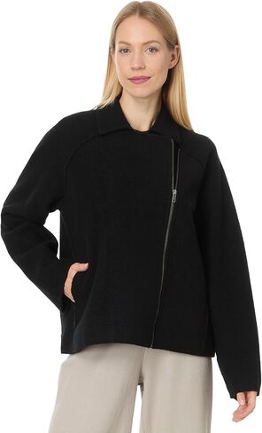 Eileen Fisher Women's Moto Jacket with Zip Front in Saudi Arabia