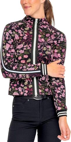 Kastel Denmark Women’s Modern Full Zip Track Jacket, UPF 50+, Midweight Soft Layer with Pockets & Stripe Details in Saudi Arabia