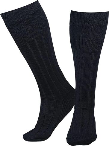 Scottish Kilt Hose – Traditional Ribbed Wool Blend Highland Socks for Men – Comfortable Long Kilt Socks in Saudi Arabia