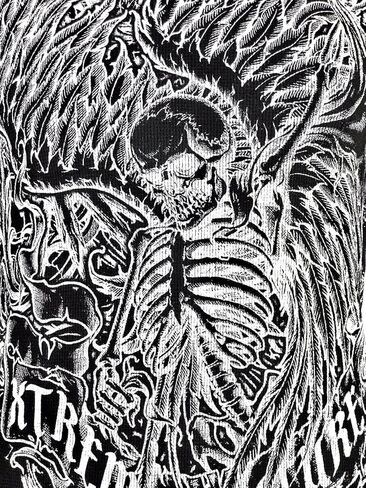 Xtreme Couture by Affliction Mens Thermal T-Shirt Accuser Skull Biker MMA Gym$58 in Saudi Arabia