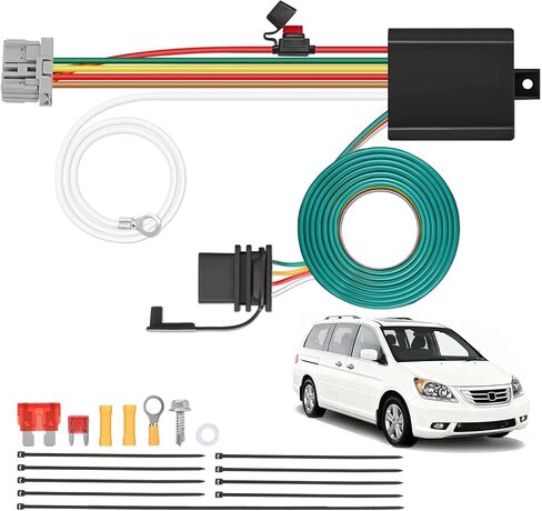 Nilight 4 Pin Trailer Wiring Harness Kit 56161 Vehicle Standard 4 Way Connector Custom for 2005 2006 2007 2008 2009 2010 Honda Odyssey Simple Fit Tow Hitch Harness in Kuwait