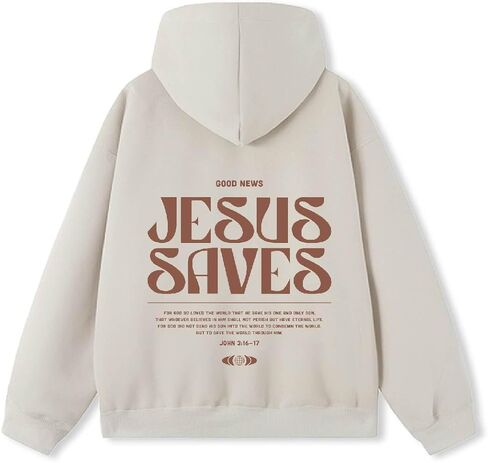 Women Men Hoodies Oversized Fleece Sweatshirt Fashion Clothing Fall Christian Sweaters Jesus Saves in Saudi Arabia