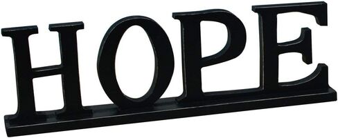 YUMBOR Black Wooden Cutout Blessed Freely Standing Sign Table Décor Kitchen Tabletop Fireplace Mantel Centerpiece Decoration Standing Rustic Wood Block Letters Wall Decorations (Blessed) in Saudi Arabia