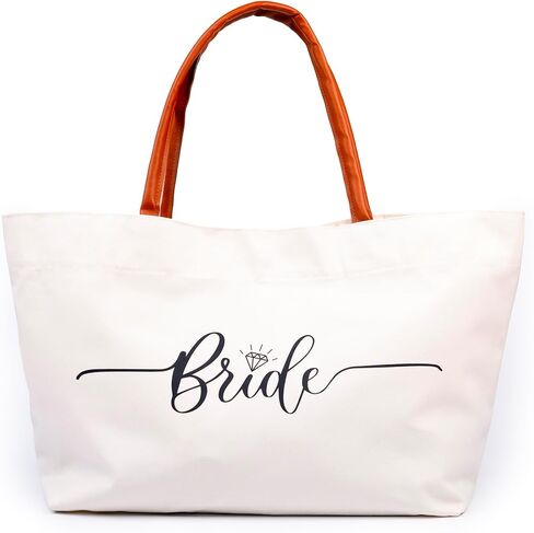 Mrs Tote Bag Est. 2025 – Wedding Gift Bag for Bride, Bachelorette Party Tote, Canvas Honeymoon Bag for Women in Saudi Arabia