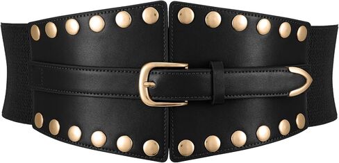 XZQTIVE Women's Wide Corset Dress Belts, Elastic Waist Belt for Dresses Punk Style in Saudi Arabia