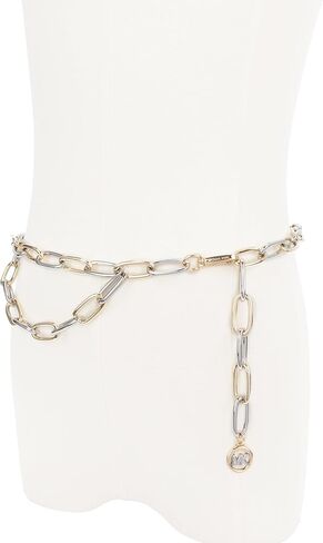 Michael Kors womens Two Tone Chain Belt, Stylish & Versatile Accessory for Everyday Wear in Kuwait