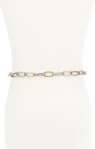 Michael Kors womens Two Tone Chain Belt, Stylish & Versatile Accessory for Everyday Wear in Kuwait
