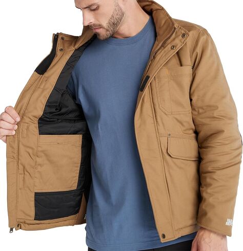 Timberland PRO Men's Ironhide Hooded Insulated Jacket, Dark Wheat, X-Large in Saudi Arabia