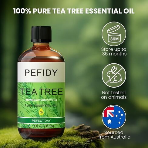 Tea Tree Oil 4 Fl Oz/118 ml 100% Natural Tea Tree Essential Oil for Skin,Foot,Hair,Scalp,Cleaning,Body, Aromatherapy in Saudi Arabia