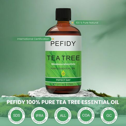 Tea Tree Oil 4 Fl Oz/118 ml 100% Natural Tea Tree Essential Oil for Skin,Foot,Hair,Scalp,Cleaning,Body, Aromatherapy in Saudi Arabia