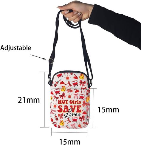 Firefighter Gift for Her Fire Academy Graduation Gift Hot Girls Save Lives Crossbody Bag for Female Firefighter Fire Wife in Saudi Arabia