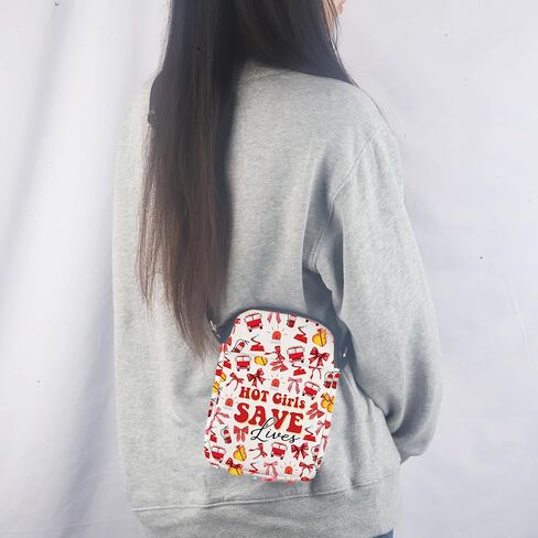 Firefighter Gift for Her Fire Academy Graduation Gift Hot Girls Save Lives Crossbody Bag for Female Firefighter Fire Wife in Saudi Arabia