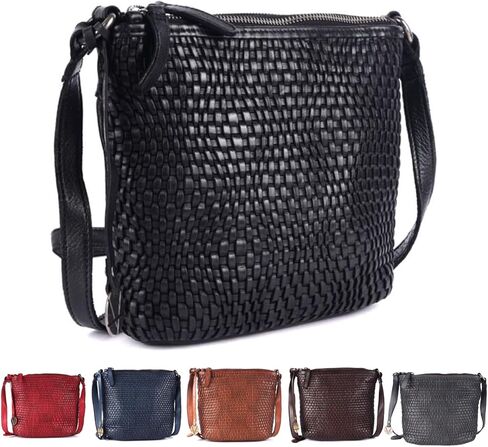 Genuine Leather Crossbody Sling Bag for Women - Trendy Casual Office Bag with Adjustable Strap in Saudi Arabia
