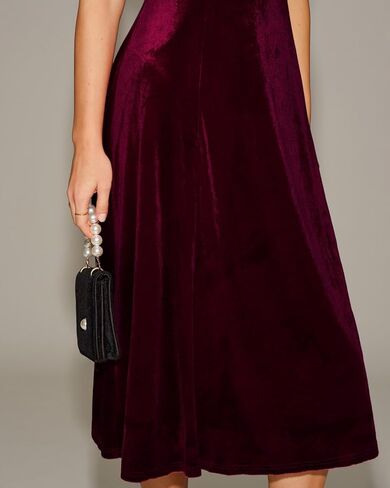 RIHOAS Womens Velvet Cocktail Dresses Vintage Cocktail Midi Dress Wedding Guest Dress in Kuwait