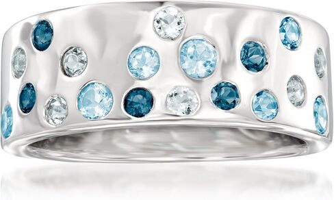 Ross-Simons 0.70 ct. t.w. Tonal Blue Topaz Ring in Sterling Silver in Saudi Arabia