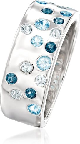 Ross-Simons 0.70 ct. t.w. Tonal Blue Topaz Ring in Sterling Silver in Saudi Arabia