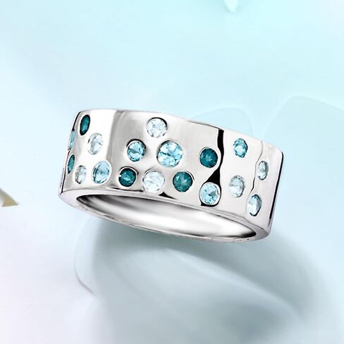 Ross-Simons 0.70 ct. t.w. Tonal Blue Topaz Ring in Sterling Silver in Saudi Arabia