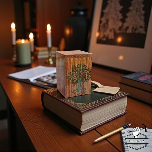 Wooden Resin Cremation Urn for Human Ashes – Keepsake Memorial Urn Box – Handmade Funeral Ashes Container for Adults or Pets Keepsake for Family Sharing in Saudi Arabia