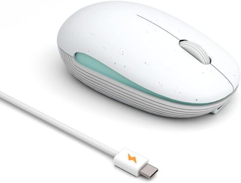 Wireless Mouse (Bluetooth+2.4G) Rechargeable Portable Silent Quiet Computer Mouse with 4000 DPI for Laptop/PC/Mac/MacBook/Chromebook/Surface Pro/iPad/Tablet Ambidextrous (Pink) in Saudi Arabia