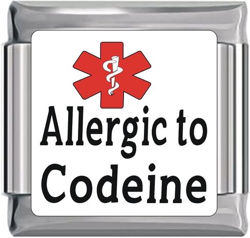 NewCharms Allergic To Codeine Medical Italian Charm in Saudi Arabia