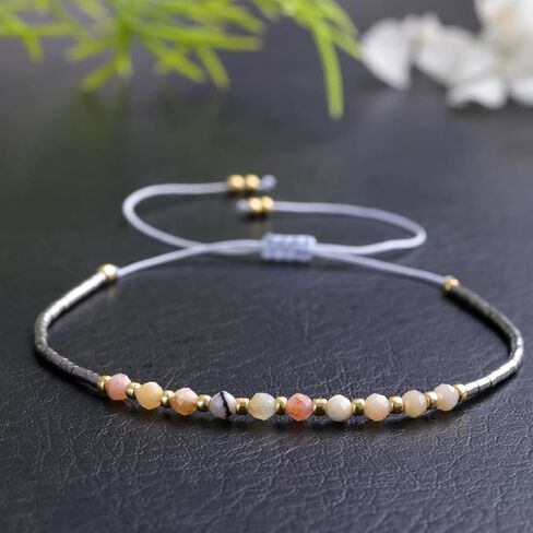 Anxiety Fidget Bracelet for Women Natural Stone Jewelry Triple Protection Calming Stress Relief Bracelet for Mental Balance and Relaxation Gifts in Saudi Arabia