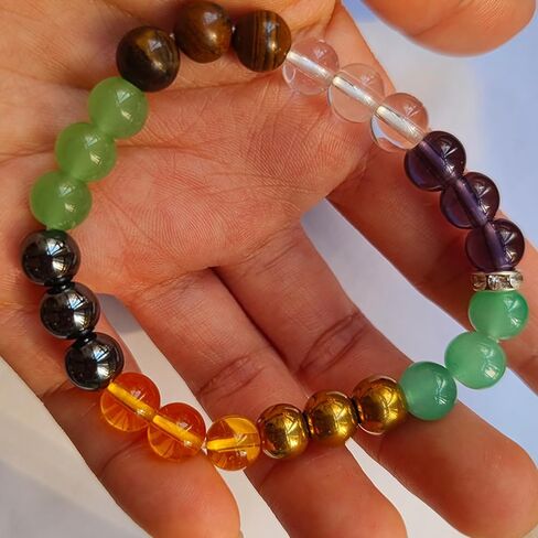 Natural Stone Wealth Money Bracelet for Women Beaded Protection Bracelet Adjustable Lucky Bracelet Feng Shui Black Obsidian Handmade Jewelry Gift in Saudi Arabia