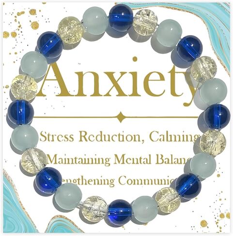 Anxiety Fidget Bracelet for Women Natural Stone Jewelry Triple Protection Calming Stress Relief Bracelet for Mental Balance and Relaxation Gifts in Saudi Arabia
