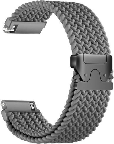 20mm Stretchy Braided Nylon Compatible with Garmin Forerunner 165 Watch Band/55/245/645, Parachute Buckle Elastic Soft Sport Strap for Vivoactive 6/5/3/3 Music & Venu Sq 2 Women Men in Saudi Arabia