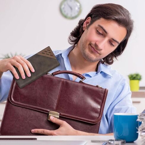 Long Wallet for Men, Contrasting Bifold Wallets with 12 Card Slots, 2 Cash Slots, ID Window and Zippered Coin Pocket, Credit Card Wallet for Suits and Daily Use (Deep Coffee) in Saudi Arabia