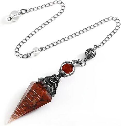 11-Piece Crystal Healing Divination Pendulum Set Hexagonal Pyramid Pendant Pendulum for Divination, Chakra Balancing, and Spiritual Meditation in Saudi Arabia