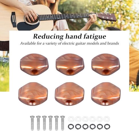 6Pcs Guitar Tuning Peg Guitar Machine Head Guitar Tuning Key Button, Plastic Tuner Key Cover Machine Head Knob Guitar Tuner Peg Button for Replacement Tuning Pegs in Saudi Arabia