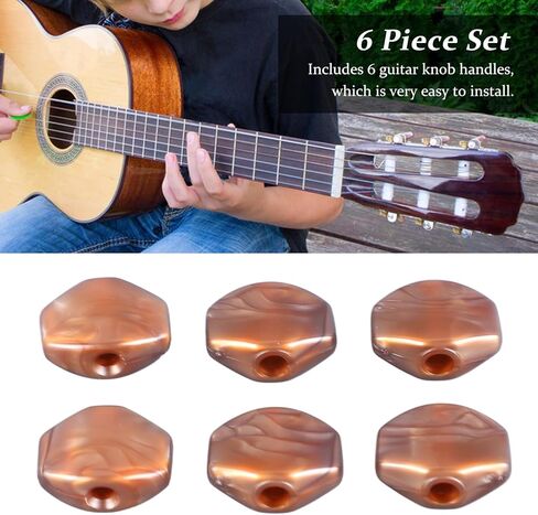 6Pcs Guitar Tuning Peg Guitar Machine Head Guitar Tuning Key Button, Plastic Tuner Key Cover Machine Head Knob Guitar Tuner Peg Button for Replacement Tuning Pegs in Saudi Arabia