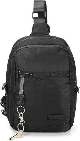 Anti theft Crossbody Bag, Best Travel for Men, Slash Resistant Nylon Fabric, RFID Shielding, Water Resistant, 8l Capacity; Safeguard Your Belongings against Thieves. in Saudi Arabia